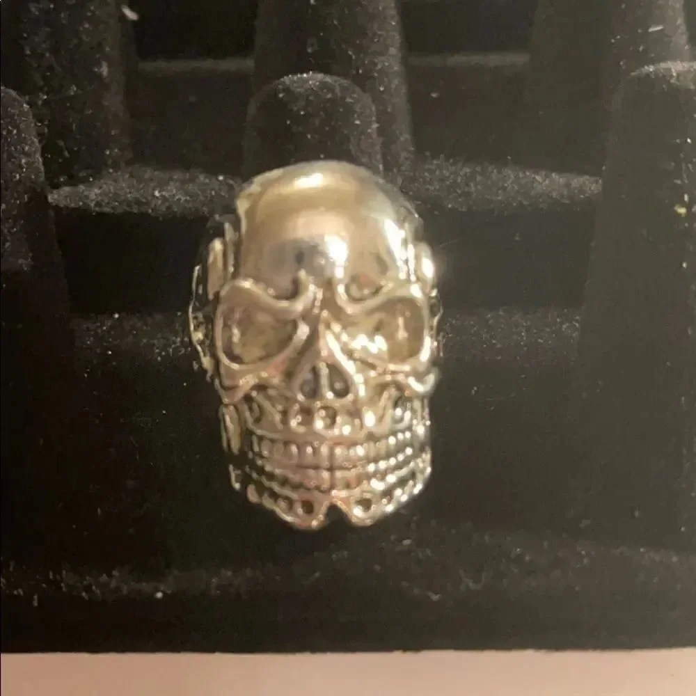 2 for 20 New silver skull biker ring